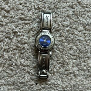Exactly men’s vintage deep blue‎ silver watch size: S